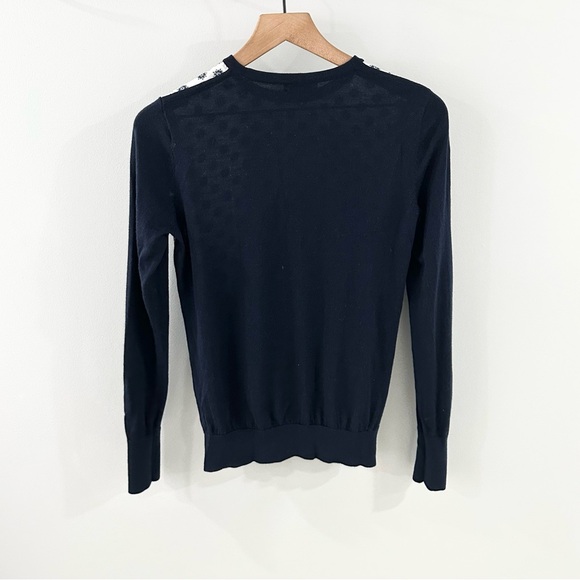 Equipment Silk Front Wool Sweater Navy Size XS - Picture 6 of 6